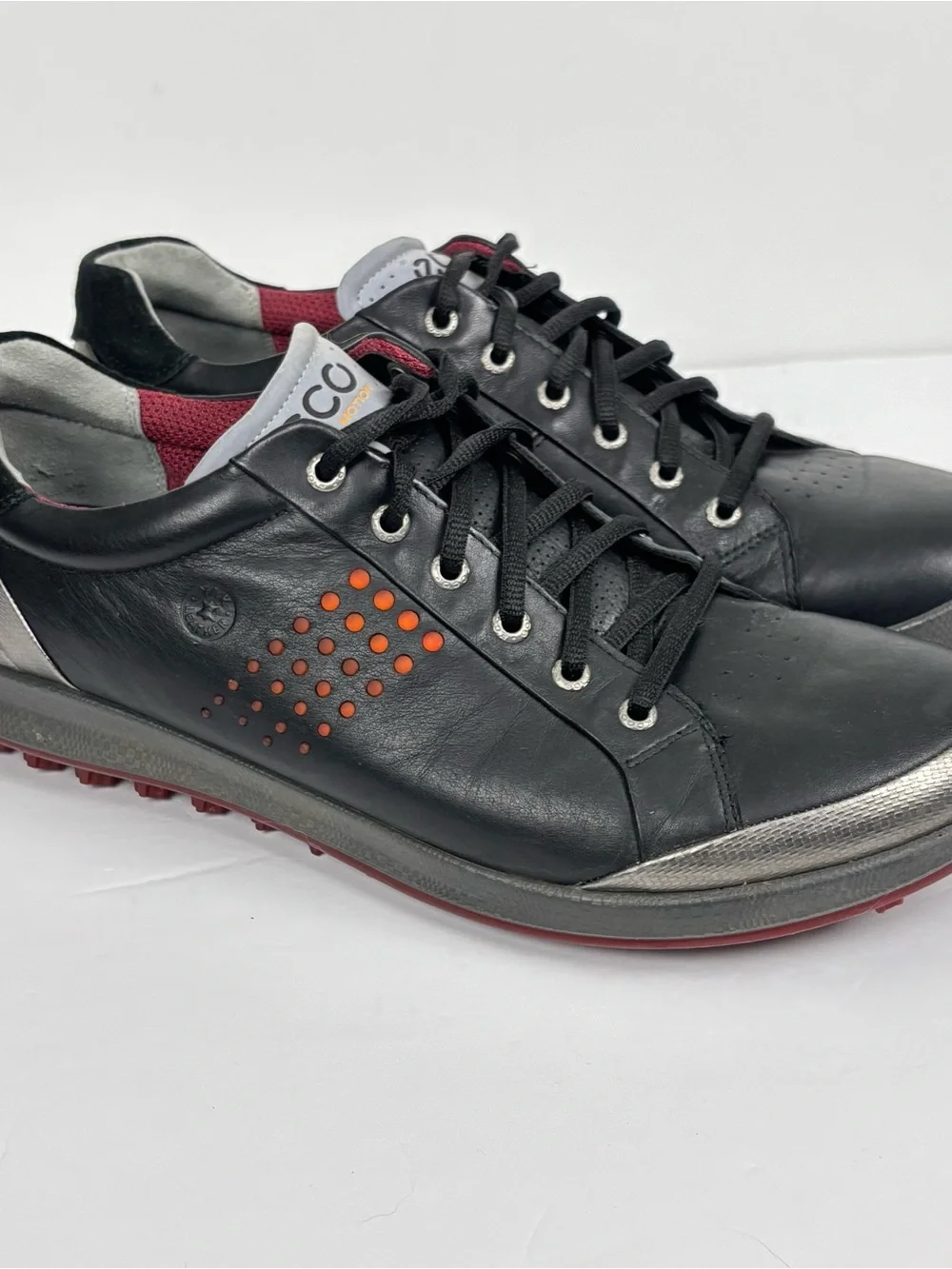 ECCO Biom Hybrid 2 Hydromax 46 Yak Black Leather Spikeless Golf Shoe Mens 12